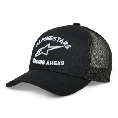 Imagen de Alpinestars Heritage Trucker Hat Gorra de béisbol, Negro/Negro/Blanco, Talla única para Hombre