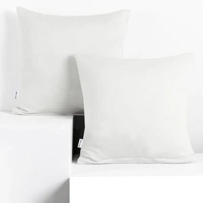 Imagen de DecoKing 2 Fundas de Almohada 50 x cm, algodón, con Cremallera, Color Blanco y ámbar