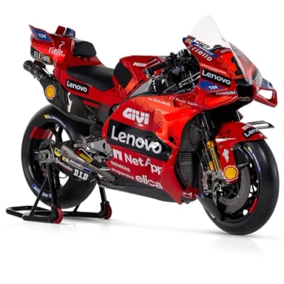Imagen de Ducati 2023 Bagnaia #1 Maisto Modelo realista de moto a escala 1:18, licencia oficial Ducati, edad recomendada partir 3 años