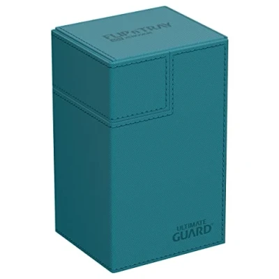 Imagen de Ultimate Guard Flip`n`Tray 80+ XenoSkin Funda de piel (monocolor, color azul petróleo)