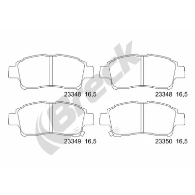 Imagen de BRECK 23348 00 701 10 Juego de pastillas freno con avisador acústico desgaste accesorios TOYOTA: Yaris I Hatchback