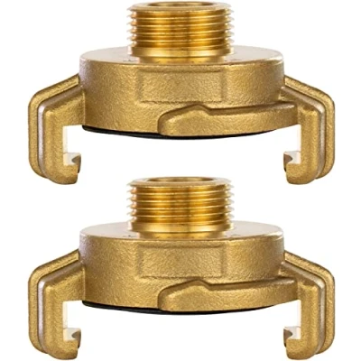 Imagen de Poppstar Juego de 2 Acoplamientos rápidos latón con rosca exterior 3/8 pulgadas (rosca G 3/8&quot; a sistema Geka)