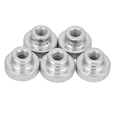 Imagen de M3 M4 M5 M6 M8 M10 Acero al carbono niquelado a mano Apriete las tuercas moleteadas del pulgar con tuercas(M6（5pcs）)