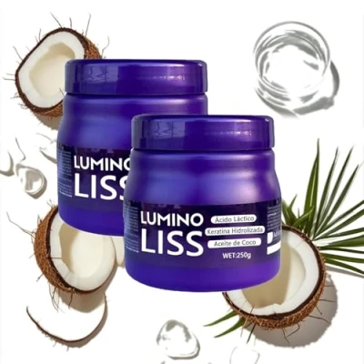 Imagen de Lumino Liss Alisado, Alisado Sin Formol Liss, Luminoliss Formol, Crema Alisadora Para Cabello Natural Silkiness (2Pcs)
