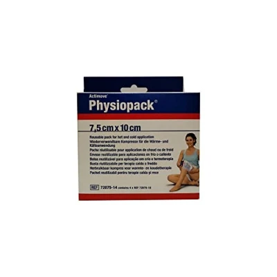Imagen de PhysiopACK Lote de 4 paquetes 7,5 x 10 cm con caja individual y funda cierre bloque calor