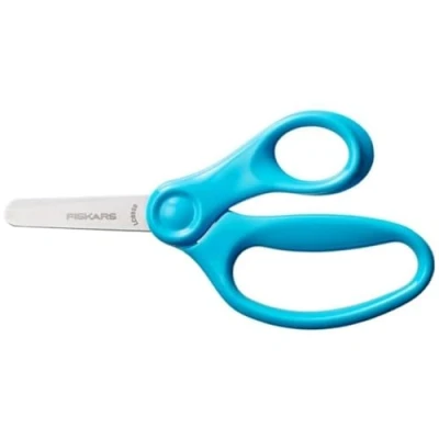 Imagen de Fiskars Tijeras Para niños, A partir de 6 años, Longitud: 13 cm, diestros y zurdos, Hoja metálica/mangos plástico, Turquesa, 1064072
