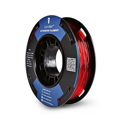 Imagen de Bobina pequeña de SainSmart, 1,75 mm, poliuretano termoplástico, flexible, filamentos en 3D, 250 g, precisión las medidas: +/ 0,05 Shore 95A, roja