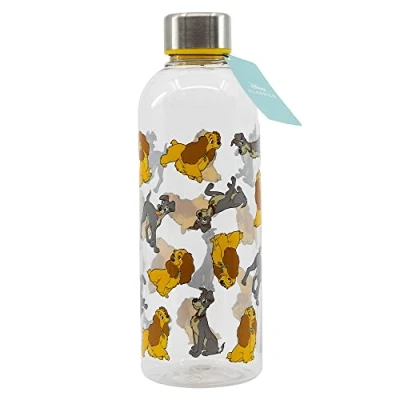 Imagen de Botella de agua reutilizable plástico 850 ml La Dama y el Vagabundo Clásicos Disney