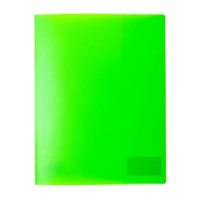 Imagen de HERMA 19639 carpeta archivadora A4 translúcida verde neón, 3 unidades, plástico resistente, de transparente con etiqueta para nombre y bolsillo deslizante, grapadora niños,