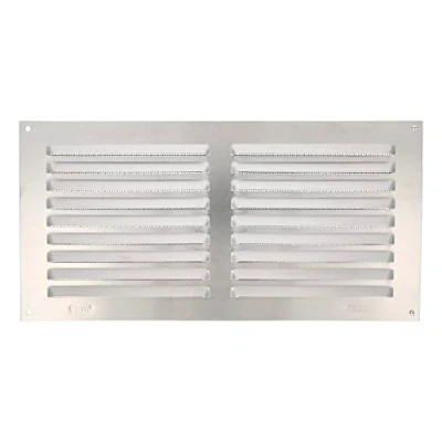 Imagen de Amig Rejilla Rectangular de Aluminio con Mosquitera Rejillas Ventilación para Salida Aire Ideal Techo Cocina y Baño Medidas 150 X 300 MM Color Plateado