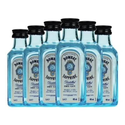 Imagen de Ginebra Bombay Sapphire Botellín Miniatura 5 cl (Caja de 6 cl)
