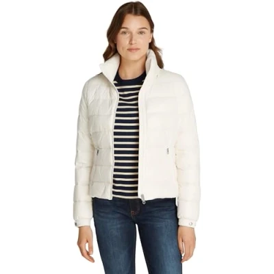 Imagen de Tommy Hilfiger Cazadora acolchada Mujer Down Feminine Gloss ligera, Marfil (Ivory Petal), L