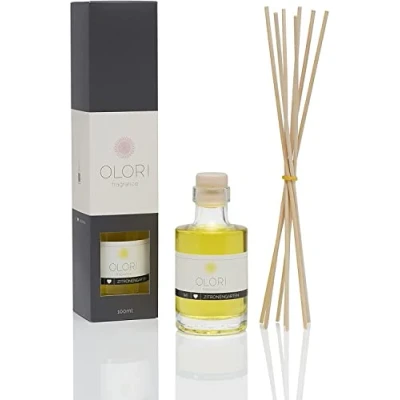 Imagen de Olori Ambientador de hogar Mikado Difusor Varillas Limón, 100ml Natural, Larga duración 2 3 Meses, con aceites Esenciales