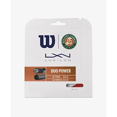 Imagen de Luxilon Duo Roland Garros, Juego De Cordaje Para Raqueta Tenis Combinación ALU Power RG Y NXT Unisex Adulto, Marrom (Brown), 12.2 M