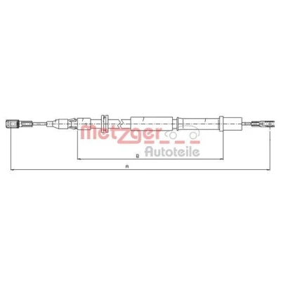 Imagen de METZGER 10.9832 Cable de Freno Mano 1167/900 COFLE MERCEDES BENZ: Vito Furgón, Bus