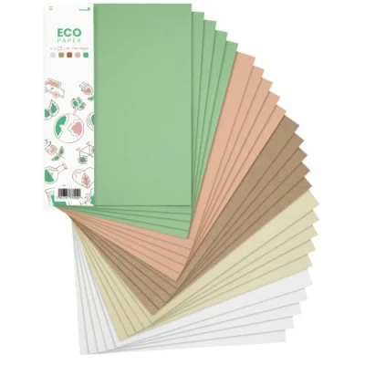 Imagen de Netuno 25 papeles creativos de colores naturales, DIN A4, 210 x 297 mm, 5 colores, surtidos, papel para manualidades, fino, mezcla decorativo natural