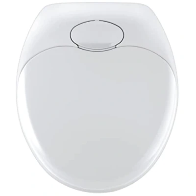 Imagen de Wenko Family Asiento de Inodoro Doble, con Dispositivo automático Descenso y sujeción higiénica plástico, termoplástico, Color Blanco