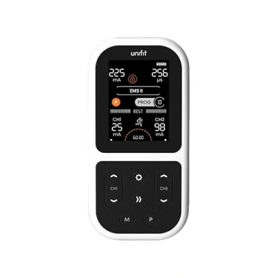 Imagen de TensCare Unifit: Dispositivo versátil TENS, EMS y masaje para alivio del dolor, rehabilitación fortalecimiento muscular. Programas específicos diferentes grupos musculares.