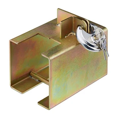 Imagen de Relaxdays Sistema antirrobo para remolques, Candado de Seguridad enganches, Metal