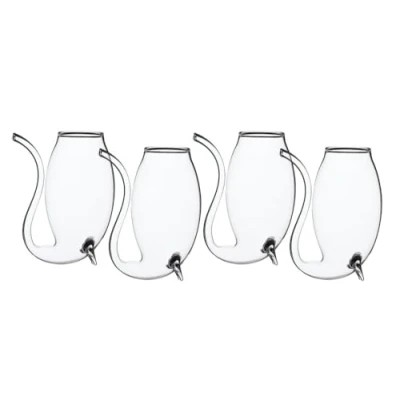 Imagen de BarCraft Copas para Beber Vino de Oporto, Juego 4 Coñac, Capacidad 90ml, 16 x 13cm, 1