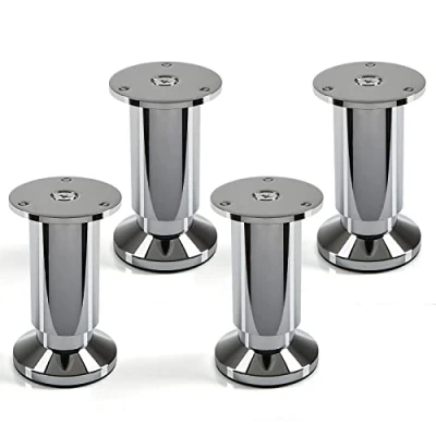 Imagen de Juego de 4 x SOTECH Patas Mueble ALPHA Alto ajustable Cromo abrillantado Capacidad Carga hasta 250 kg Alto: 100