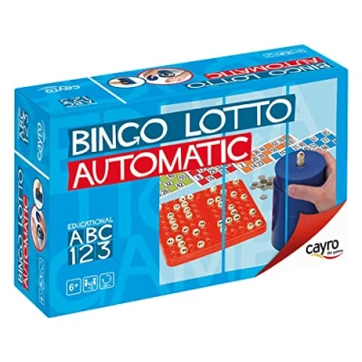 Imagen de Cayro Bingo + 6 Años Modelo Automático Juego Divertido de Mesa Para Niños y Adultos Incluye 48 Cartones Diferentes Ideal 2 a 8 Jugadores