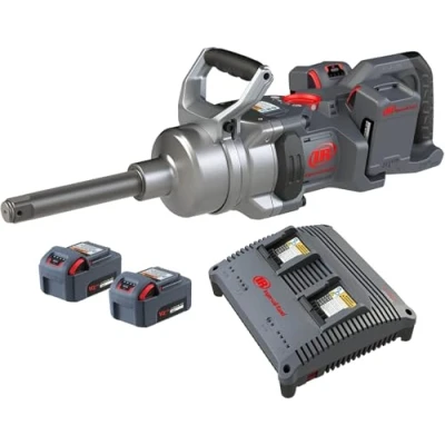 Imagen de Ingersoll Rand 1&quot; 20 V W9691 K4E EU Llave de Impacto Inalámbrica, Profesional para Trabajo Duros con Yunque Largo, 4 Baterías Ion Litio 5.0 Ah y Cargador Doble