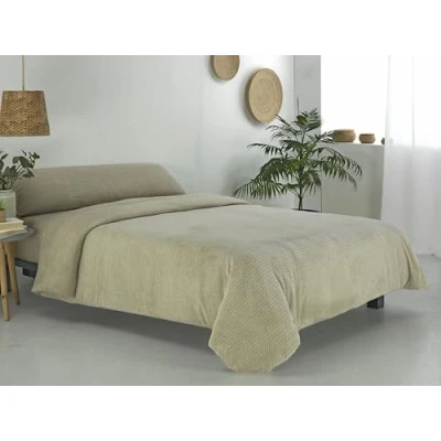 Imagen de Donegal Collections Funda Nórdica Coralina Cama 150 Beige Nordica Incluye 1 de Almohada Tacto Extra Suave Ideal Invierno y Otoño 200 gr² Antiácaros