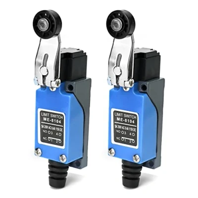 Imagen de QWORK Interruptor de límite brazo palanca con rodillo ME 8104 10A 250VAC, 2 piezas