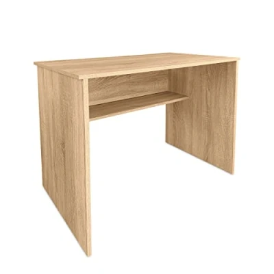 Imagen de Somnia Descanso Mesa de Escritorio, Mesas para Ordenador, Acabada en Cambria, Práctica y Funcional, Medidas: 90 cm (Ancho) x 49,5 (Fondo) 77 (Alto), Madera,