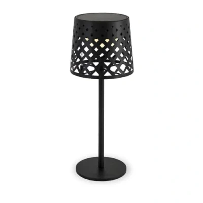 Imagen de Newgarden Lámpara de mesa LED solar Gretita, negra, metal