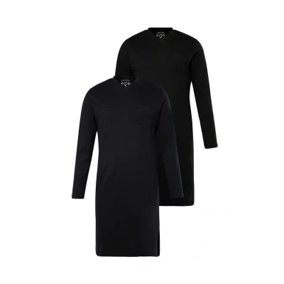 Imagen de JP1880 Homewear Doppelpack UNI Langarm Camisón, Hombre, Talla: Large, Schwarz