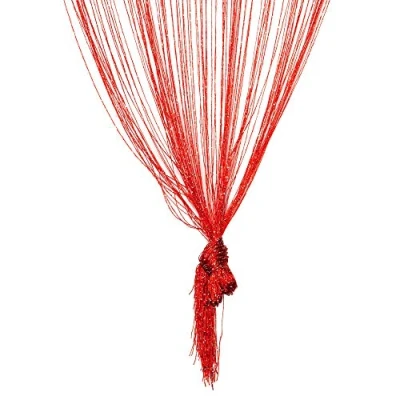 Imagen de TRIXES Cadena Rocío Telón Brillo Hilo Rojo Puerta o Ventana Panel Dimensiones Totales 90 x 200cm. Ideal como Pantalla de la Mosca