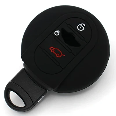 Imagen de Funda de silicona para llave coche con 3 botones, accesorio MIB (negro)
