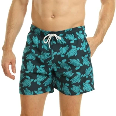 Imagen de RIPT Essentials Bañador para hombre Shorts de Baño con Protección Solar UV 50 Secado Rápido, Azul marino/turquesa, S