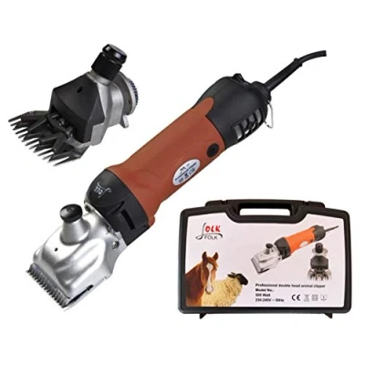 Imagen de Folk Esquiladora Profesional 500W Modelo FL6, 2 en 1 Doble Cabezal Lana y Pelo, peladora Caballos, ovejas, Perros, mulos, Burro, Vaca, Universal (A Sin Accesorios Extras)