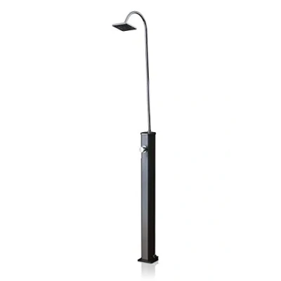 Imagen de Gre SSAL18 Ducha Solar Exterior para Piscinas. Jardín en Aluminio Negro , con Capacidad de 18 Litros.
