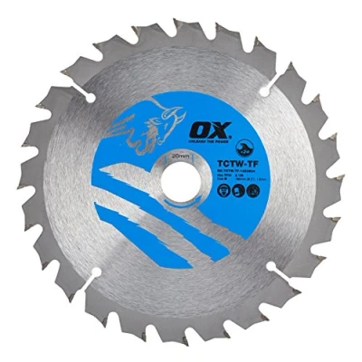 Imagen de OX Hoja de sierra circular corte fino madera 165/20mm, 24 Dientes ATB