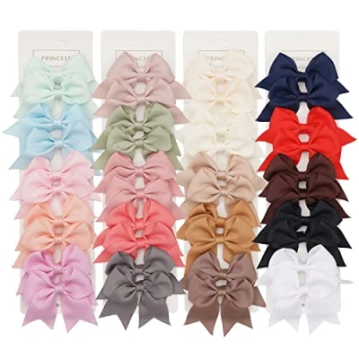 Imagen de JOYOYO 40 Piezas Lazos pelo Niña Tamaño Pequeño 5 cm de Colores, bebés Accesorios para el