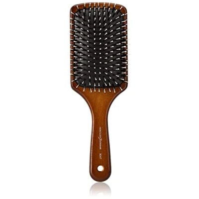 Imagen de HERCULES SÄGEMANN 9047 Paddle Brush Cepillo de pelo natural cerdas jabalí con poliamida cuidado para largo Madera oscura