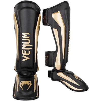 Imagen de Venum Elite Espinilleras, Unisex adulto, Negro / Dorado, XL