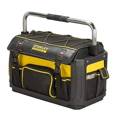 Imagen de STANLEY FatMax 1 79 213 Bolsa rígida con estructura de Polipropileno abierta, 19.3 x 11.0 12.2 cm. Negro, Gris