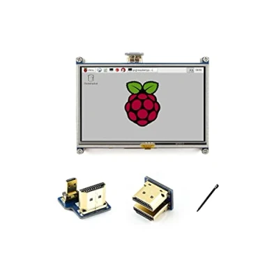 Imagen de IBest 5 Inch Resistive Touch Screen TFT LCD Display 800x480 Touchscreen HDMI Module for Raspberry Pi Model 3 B+/3 B/2 B/B+/B/3 A+/A+/Zero/Zero W, Support Raspbian Ubuntu Kali Retropie