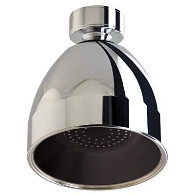 Imagen de Siroflex 2765/S Cabezal de ducha Con rótula latón cromado Made in Italy cromo negro resistente a la cal reductor caudal para el ahorro agua