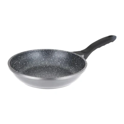 Imagen de Sitram 714212 Sartén Aluminio fundido Interior efecto piedra Ø20cm Revestimiento antiadherente sin PFOA, Mango resistente al calor Soft Touch Todas las fuentes de incluida inducción