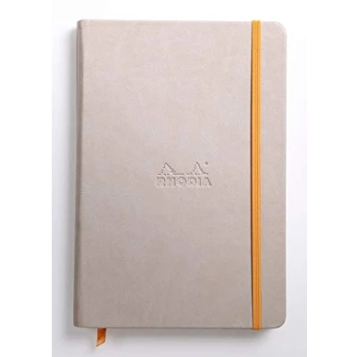 Imagen de Cuaderno con goma elástica Rhodia 118722 C Book Rhodiarama, 96 hojas, color beige A5