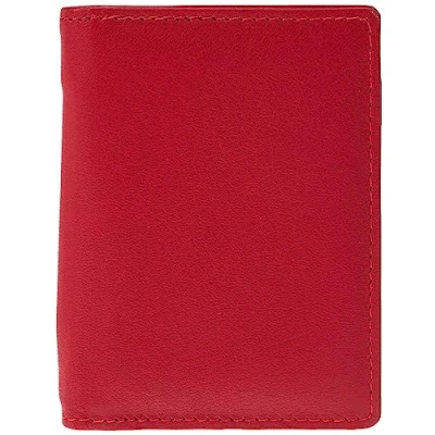 Imagen de Alassio Monza 43064 Estuche para Bloc de Notas (Piel, 10 x 7,5 1 cm, con 3 Compartimentos y Mini bolígrafo), Color Rojo