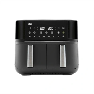 Imagen de Freidora Braun TwinCook 3 TD3030, Doble cubeta 2850 W, 8 l, Negro mate