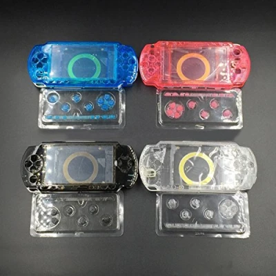 Imagen de Carcasa con botones y destornilladores para PSP 1000 1001 (negro transparente)