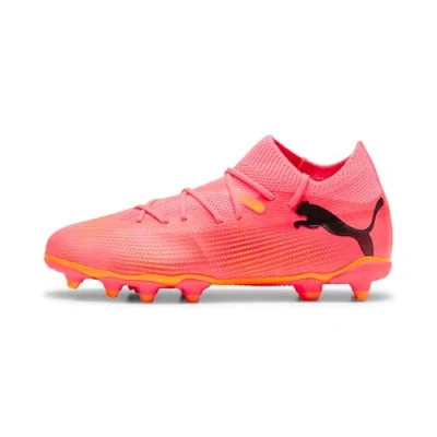 Imagen de Puma Future 7 Match FG/AG JR Unisex Botas de fútbol con tacos para niños, Talla: 32, Sunset glow/black/sun stream Zapatos